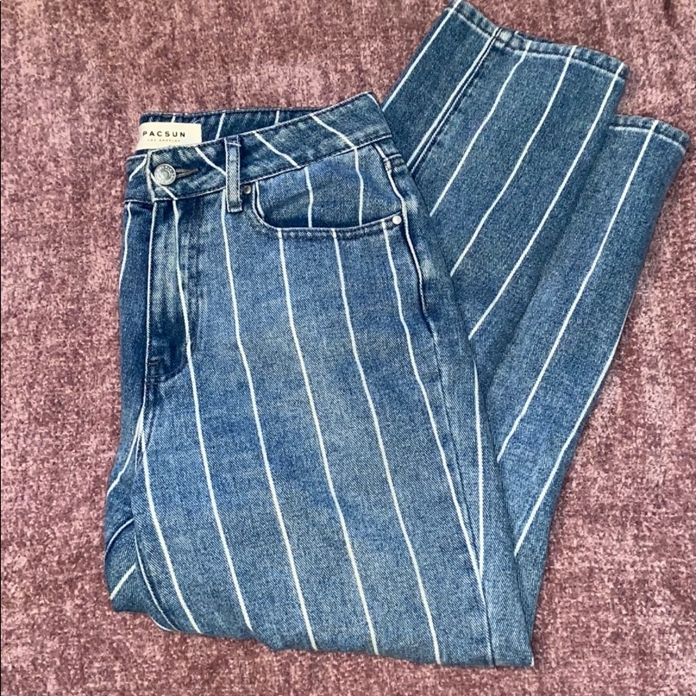 Pacsun Striped Mom Jeans